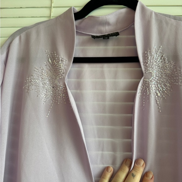 Vintage Purple Chiffon Duster SZ 18 - Picture 3 of 5